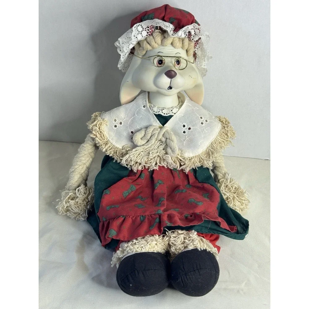 House of Lloyd Grandpa Lloyd & Grannie Flo Bunny Doll‎ Set 1996-97 Vintage Plush